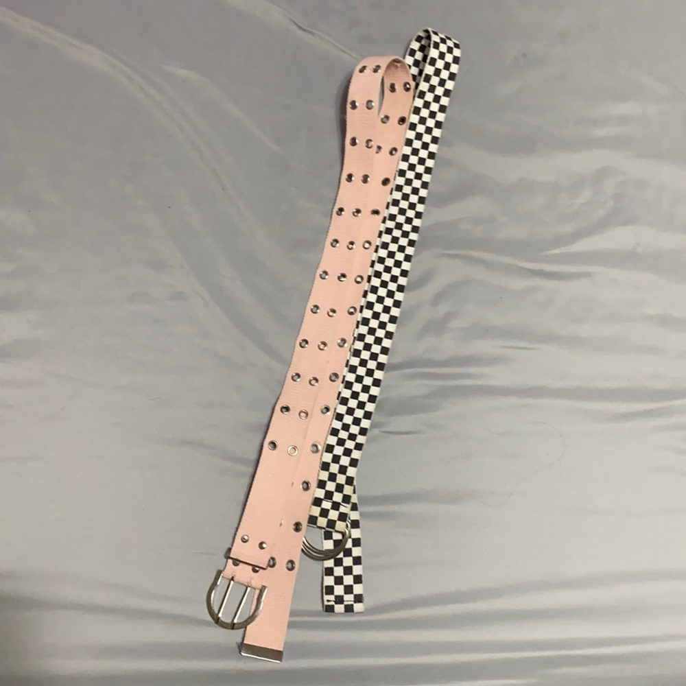 Pink and Checkered Belt two piece